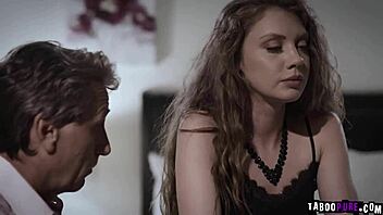 Teen Elena Koshka gets her first taste of cock from an older man in this hardcore video