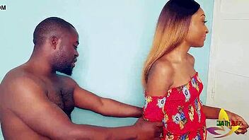 African teen gets her first taste of big cock