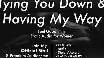 Vocal male dominates and audio only allows for cunnilingus and orgasm