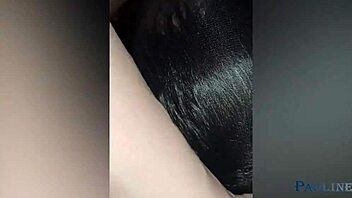 Face sitting and femdom action with submissive teen in stockings