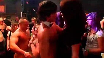 Amateur cock suckers go wild in striptease and blowjob videos