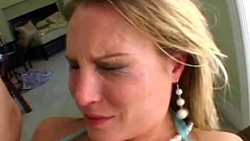 Big tit blonde MILF gets her pussy and ass filled with cum