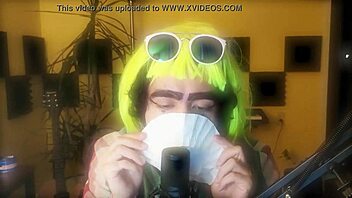 Gay party with egirl and male masturbation in HD video
