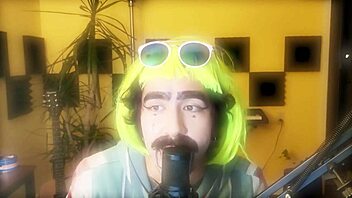 Gay party with egirl and male masturbation in HD video