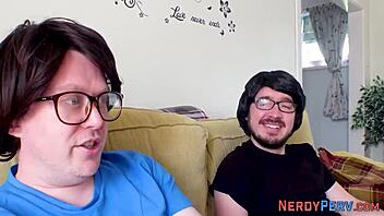British newbie gives a nerdy blowjob in HD