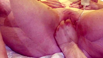 True amateur freyjaanalslut shows off her belly bulge while getting fucked
