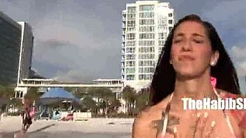 Stefania Mafra gets her big tits and toes worshipped by Derek Anthony