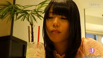 Pretty girl Yuna gets her tight pussy pounded in reverse cowgirl