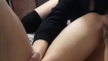 Petite Colombian gets her pussy licked by a black man