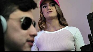 Step sissy gets her small tits and big ass pounded by stepbrother in HD video