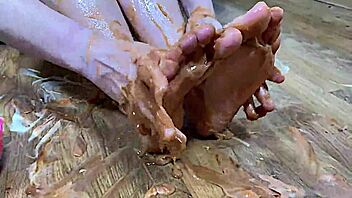 Wet and messy: A foot fetish lover's dream come true
