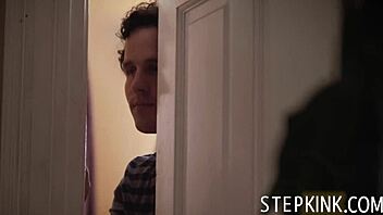Real family sex with stepmom and stepson in HD video