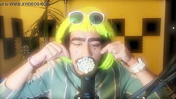 Gay party with egirl and male masturbation in HD video
