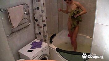 Amateur brunette teen caught on hidden camera enjoying solo play