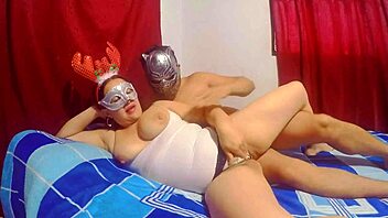 Real sex scene with a Colombian wife and her neighbor's friend on webcam