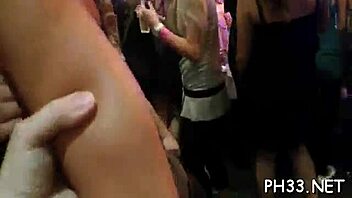 Amateur porn stars engage in rough group sex and cumshots