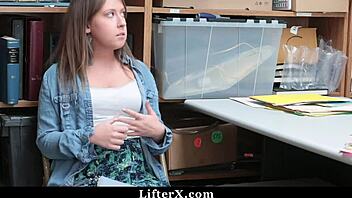 Teen with small tits caught on camera shopping