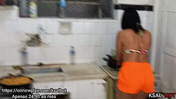 Amador rio dejaneiro and big ass milf get down and dirty in the kitchen