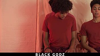 Black studs and monster cocks in a hot threesome