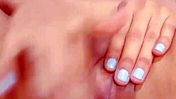 18-year-old girl moans in pleasure during solo session
