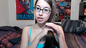Natural tits babe Alexxxxcoal shows off her masturbation skills