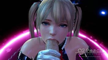 Anime's deepthroat queen Marie Rose takes on a big cock in HD