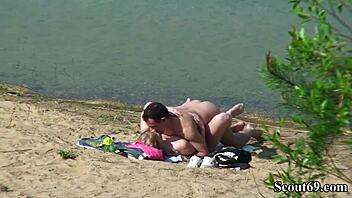 German teen couple enjoys outdoor sex in HD video