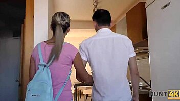 POV video of a Czech couple enjoying sex for cash