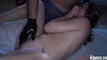 Petite teen Bailey Base gets roughed up by big cock
