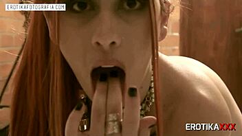 Brunette beauty Luccy Joplin gets her facial cumshot in a hotel room
