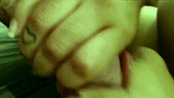 Masturbating and swallowing jizz in mouth