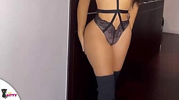Sexy Latina teen gets creampied by big cock