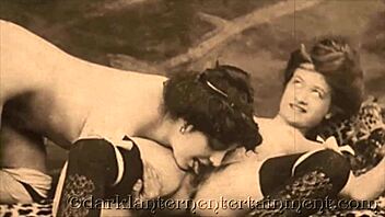 Retro lesbians with hairy pussies explore their sexual desires in an old-school erotic film