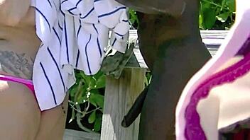Big black cock and small boobs: A cuckold husband's wild ride in public