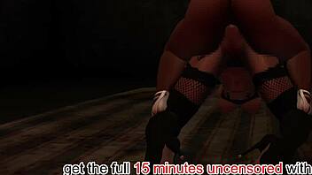 HD cartoon crossdresser gets dominated by futa in BDSM scene