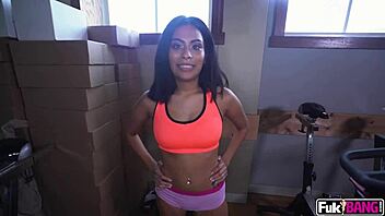 POV video of Monica's shaved pussy getting fucked by the director