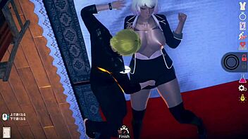 Big tit black girl gets a sensual massage in a 3D hentai game