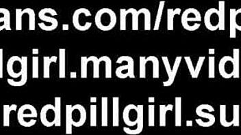 Redpillgirl girl gets her ass drilled and filled with cum in threesome