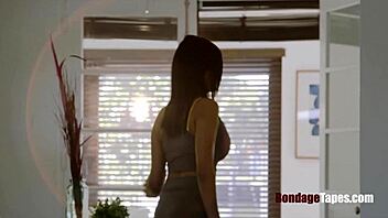 Handcuffs and spanking make a big ass teen beg for mercy
