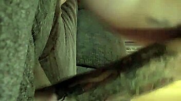 Amateur wife gives a deepthroat blowjob and gets facial cumshot in public