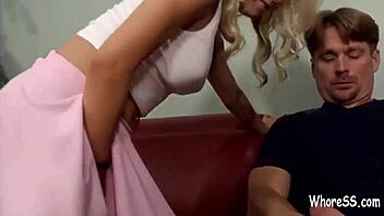 Horny teen gets her fill of big cock