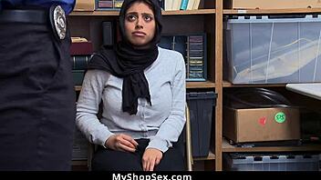 Arab teen caught on hidden camera riding cowgirl and getting dominated