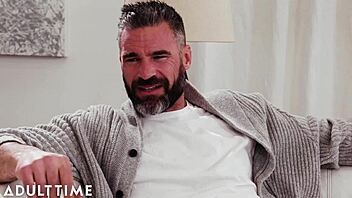 Rough and kinky interview with a hot blonde dilf and big ass babysitter