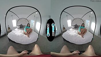 Mila monet and her step sister engage in hardcore virtual sex