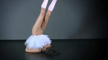 Natural tits of petite ballerina petino gore in anal play