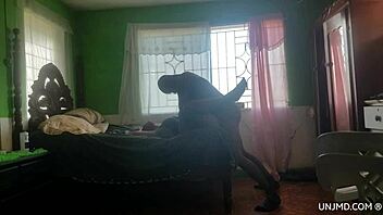 Big black cock pounds tight pussy of interracial couple