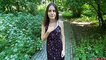 Amateur couple enjoys outdoor sex with vibrator and facial cumshot