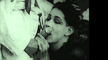 Vintage blowjobs and fucking with a British gentlemen in hairy pussy