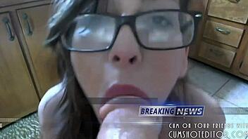 Teenager goes deepthroat and faces fucked for the camera