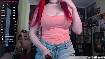 Amateur girl with big natural tits shows off her curves and seductive moves for online audience